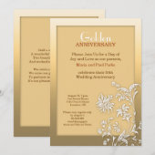Uitnodiging gouden bruiloft (Voorkant / Achterkant)