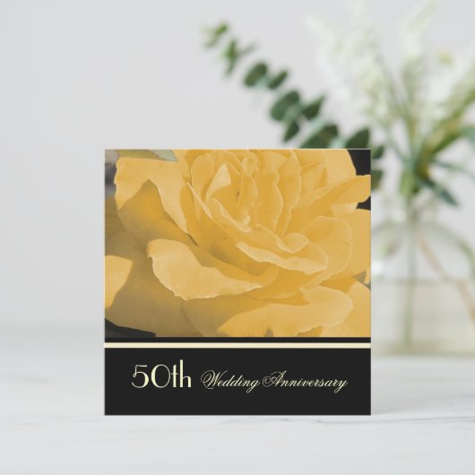 Uitnodiging Gouden Bruiloft (Staand voorkant)