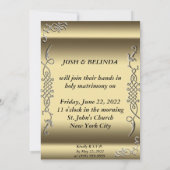 Uitnodiging gouden bruiloft uitnodiging (Achterkant)