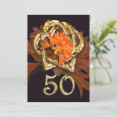 Uitnodiging gouden huwelijksjubileum (Staand voorkant)