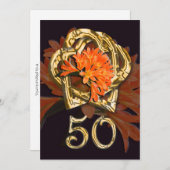 Uitnodiging gouden huwelijksjubileum (Voorkant / Achterkant)