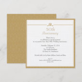 Uitnodiging gouden huwelijksjubileum (Voorkant / Achterkant)