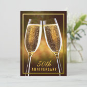 Uitnodiging gouden huwelijksjubileum (Staand voorkant)