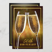 Uitnodiging gouden huwelijksjubileum (Voorkant / Achterkant)