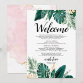 Uitnodiging Gouden Palm welkomstbrief Trouw uitnod (Voorkant / Achterkant)