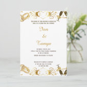 Uitnodiging Gouden set bruiloft (Staand voorkant)