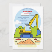 Uitnodiging graafmachine (Voorkant)