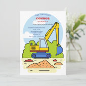 Uitnodiging graafmachine (Staand voorkant)