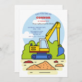 Uitnodiging graafmachine (Voorkant / Achterkant)