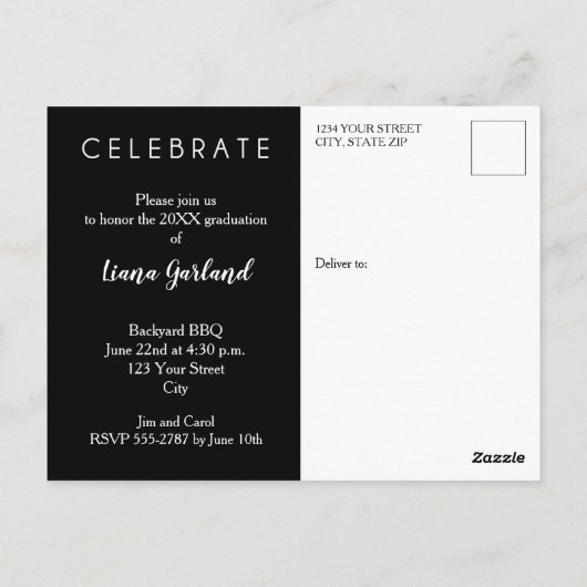 Uitnodiging GRAD Fotofeestje (Achterkant)