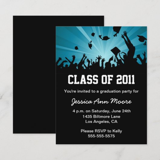 Uitnodiging graduatiepartij 2011 (Voorkant / Achterkant)