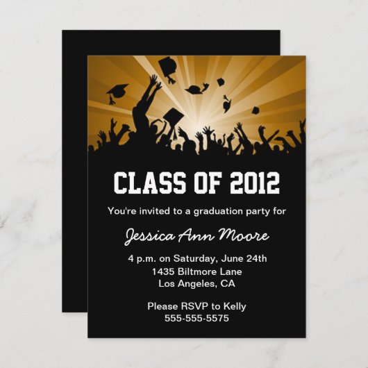 Uitnodiging graduatiepartij 2012 (Voorkant / Achterkant)