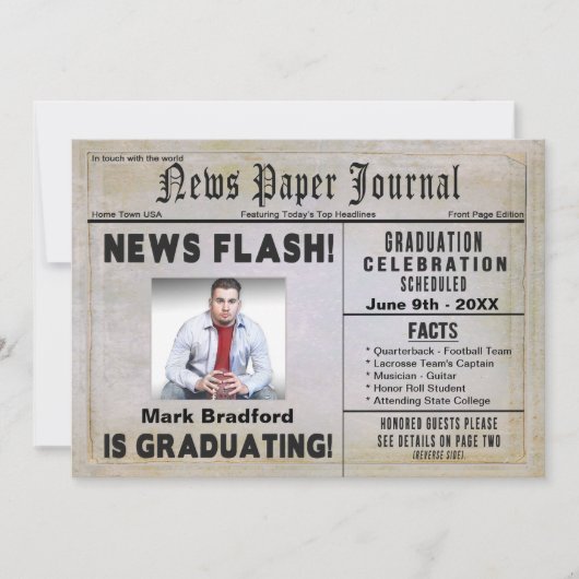 Uitnodiging GRADUATION Party - Personalize/Yr/Name (Voorkant)