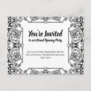 Uitnodiging Grand Opening Party Briefkaart