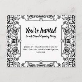 Uitnodiging Grand Opening Party Briefkaart