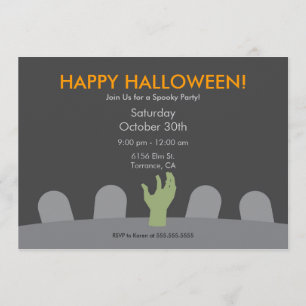 Uitnodiging Graveyard Halloween Party