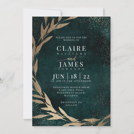 Uitnodiging GROEN EN GOLD (Voorkant)