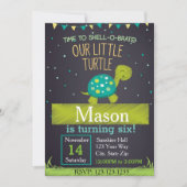 Uitnodiging (groen) voor vogelschildpad (Voorkant)