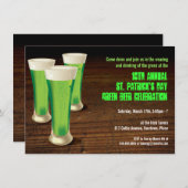 Uitnodiging Groene Beer St Patricks Day (Voorkant / Achterkant)