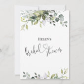 Uitnodiging Groene Bruids Douche (Achterkant)
