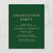 Uitnodiging Groene College Graduation Party (Achterkant)