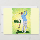 Uitnodiging groene crème Golf Cart (Achterkant)