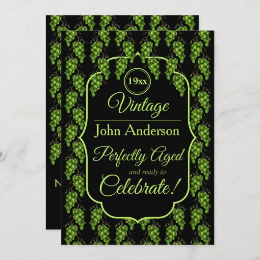 Uitnodiging Groene Druiven (Voorkant / Achterkant)