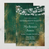 Uitnodiging Groene Gold Liights Retirement Party (Voorkant / Achterkant)