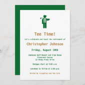 Uitnodiging Groene Gouden Golf van de Pensionering (Voorkant / Achterkant)