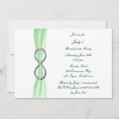 Uitnodiging Groene Infinity Bachelorette Party (Voorkant)