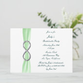 Uitnodiging Groene Infinity Bachelorette Party (Staand voorkant)