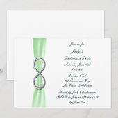 Uitnodiging Groene Infinity Bachelorette Party (Voorkant / Achterkant)