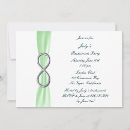 Uitnodiging Groene Infinity Bachelorette Party