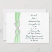 Uitnodiging Groene Infinity Bachelorette Party (Voorkant)