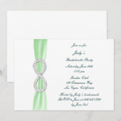 Uitnodiging Groene Infinity Bachelorette Party (Voorkant / Achterkant)