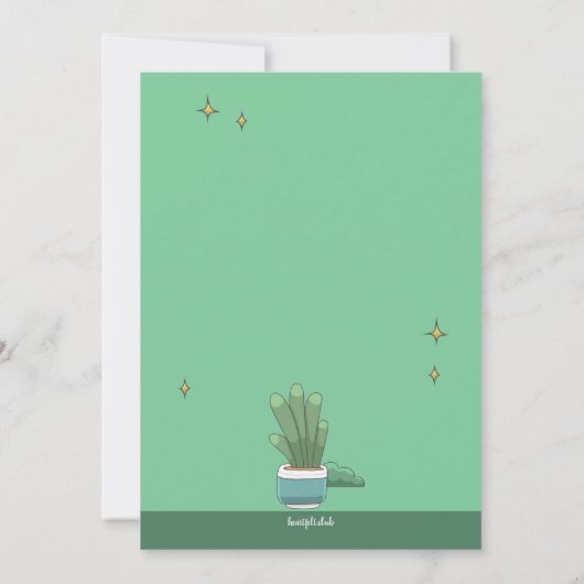 Uitnodiging Groene Vinger (Achterkant)