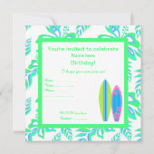 UITNODIGING GROENE WIPOUTPARTY surfplank (Achterkant)