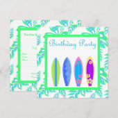 UITNODIGING GROENE WISPARTIJ surfplank (Voorkant / Achterkant)