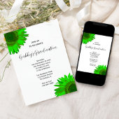 Uitnodiging groene zonnebloempitten