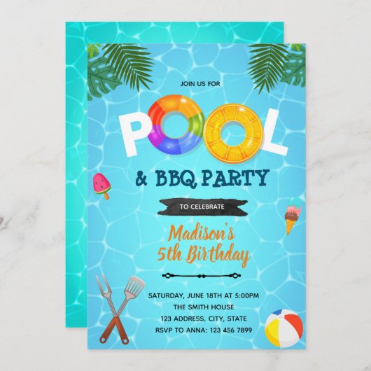 Uitnodiging groep BBQ-groep (Voorkant / Achterkant)