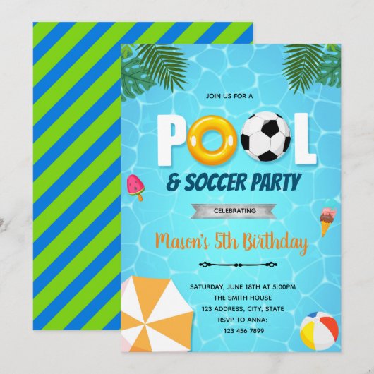 Uitnodiging groep voetbalgroep (Voorkant / Achterkant)