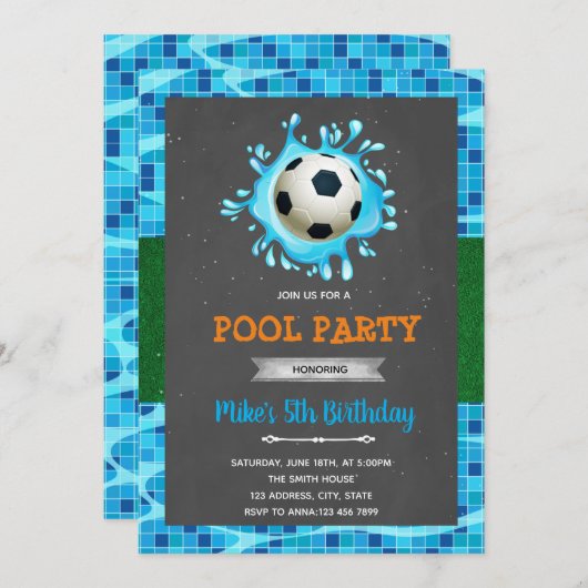 Uitnodiging groep voetbalgroep (Voorkant / Achterkant)