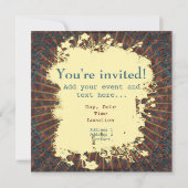 Uitnodiging, groet kaart (Achterkant)