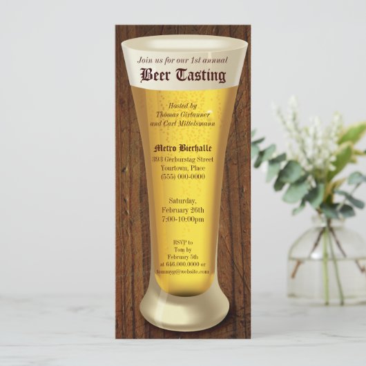 Uitnodiging grote bierproeverij (Staand voorkant)