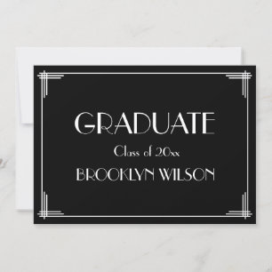 Uitnodiging Grote Gatsby Art Deco Graduation Party