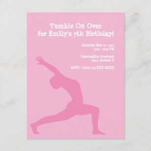 uitnodiging - gymnastiek, overhoop voor emil...