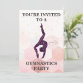 Uitnodiging gymnastiekfeestje (Staand voorkant)