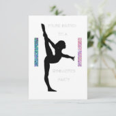 Uitnodiging Gymnastiekpartij (Staand voorkant)