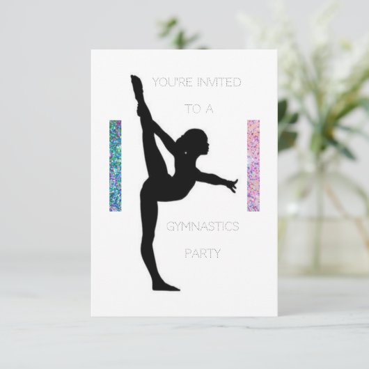 Uitnodiging Gymnastiekpartij (Staand voorkant)