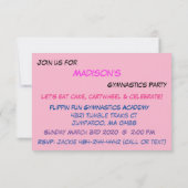 Uitnodiging Gymnastiekpartij (Achterkant)